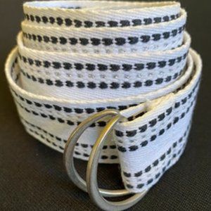 Women's White Canvas Belt 38"